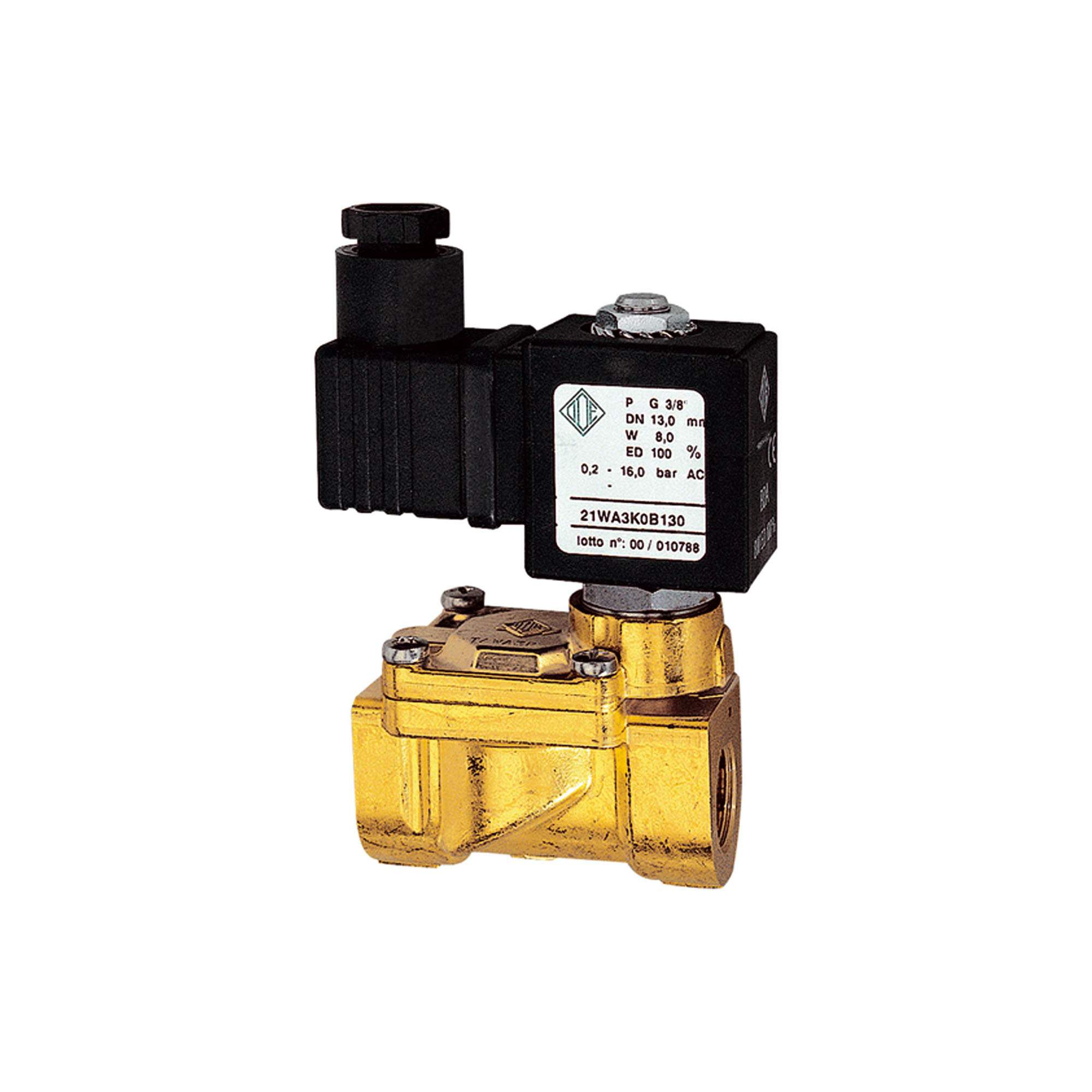2/2-solenoid valve,NO,pilot operated,24V DC,NBR - Riegler K910
