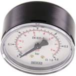 Wika MW 0663 ST Manometer waagerecht (ST/Ms), 63mm, 0-0,6 bar, G 1/4"