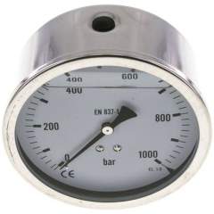 MW 1000100 GLY CRE Glycerin-Manometer waagerecht (CrNi/Ms),100mm, 0-1000bar