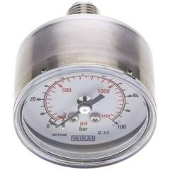 Wika MW 10050 ES ES-Manometer waagerecht, 50mm, 0-100 bar, G 1/4"