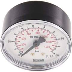 Wika MW 10063 Manometer waagerecht (KU/Ms), 63mm, 0-100 bar, G 1/4"