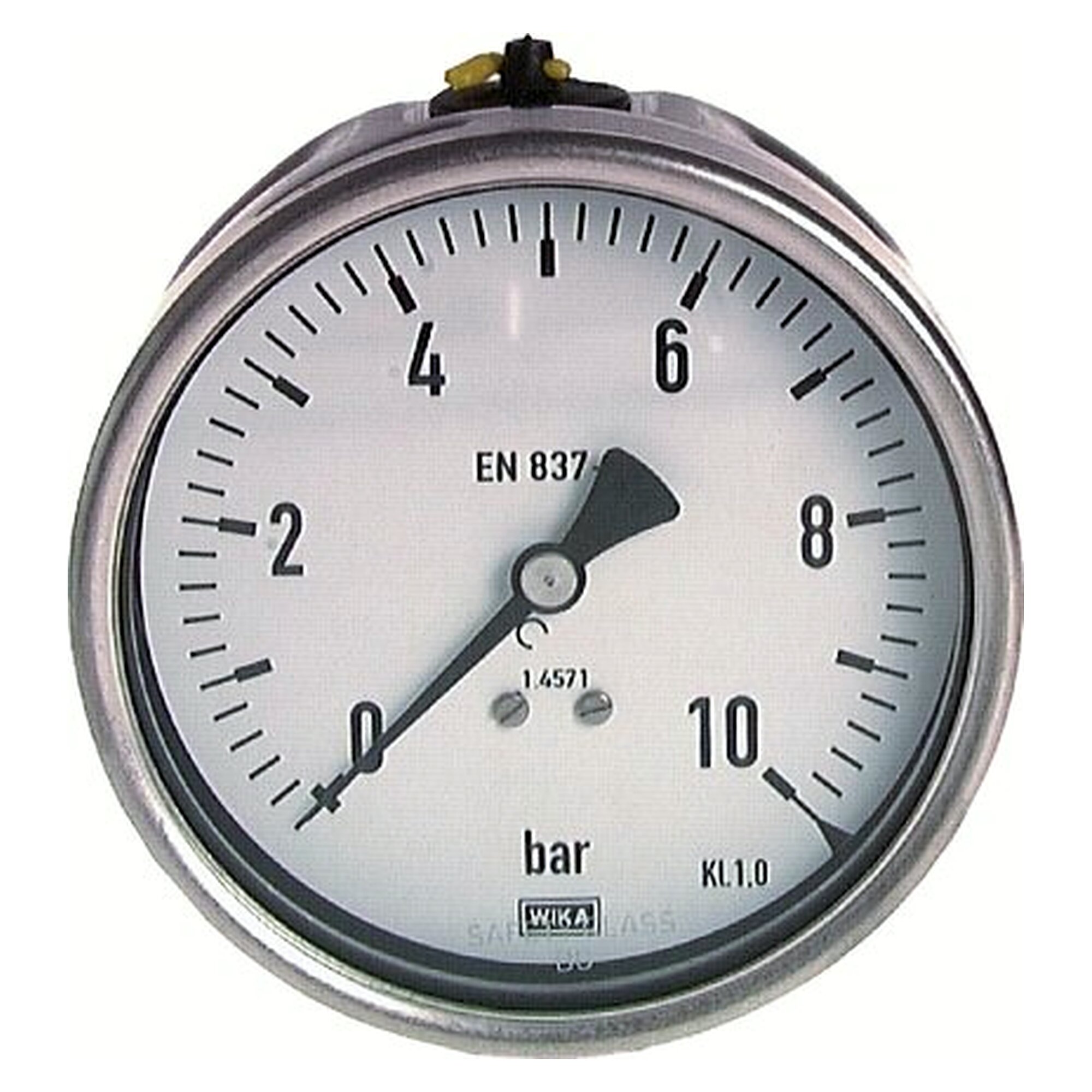 Chemie-Manometer, waagerechte Ausführung, NPT 1/4", 63 mm, 0 - 25 bar, 1.4301