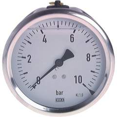 Wika MW -115100 GLY CR Glycerin-Manometer waagerecht (CrNi/Ms),100mm, -1 bis 15bar