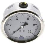 Wika MW 10100 GLY CR Glycerin-Manometer waagerecht (CrNi/Ms),100mm, 0-10bar