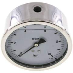 MW 10100 GLY CRE Glycerin-Manometer waagerecht (CrNi/Ms),100mm, 0-10bar