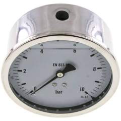 MW 10100 GLY CRE Glycerin-Manometer waagerecht (CrNi/Ms),100mm, 0-10bar