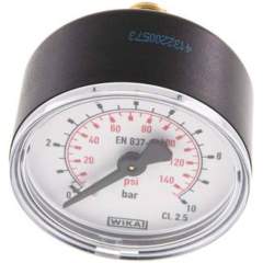 Wika MW 1050 Manometer waagerecht (KU/Ms), 50mm, 0-10 bar, G 1/4"
