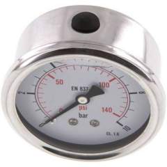 MW 1063 GLY CRE Glycerin-Manometer waagerecht (CrNi/Ms),63mm, 0-10bar