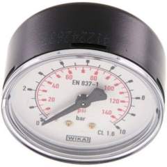 Wika MW 1063 ST Manometer waagerecht (ST/Ms), 63mm, 0-10 bar, G 1/4"