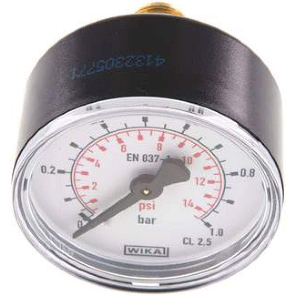 Wika MW 150 Manometer waagerecht (KU/Ms), 50mm, 0-1 bar, G 1/4"