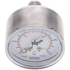 Wika MW 150 ES ES-Manometer waagerecht, 50mm, 0-1 bar, G 1/4"