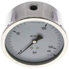 MW 160100 GLY CRE Glycerin-Manometer waagerecht (CrNi/Ms),100mm, 0-160bar