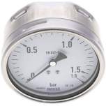 Wika MW 1,6100 CR Manometer waagerecht (CrNi/Ms), 100mm, 0-1,6 bar