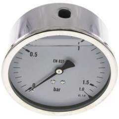 MW 1,6100 GLY CRE Glycerin-Manometer waagerecht (CrNi/Ms),100mm, 0-1,6bar