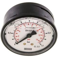 Wika MW 163 GLY Glycerin-Manometer waagerecht (KU/Ms), 63mm, 0-1 bar