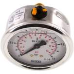 Wika MW 163 GLY CR Glycerin-Manometer waagerecht (CrNi/Ms),63mm, 0-1bar