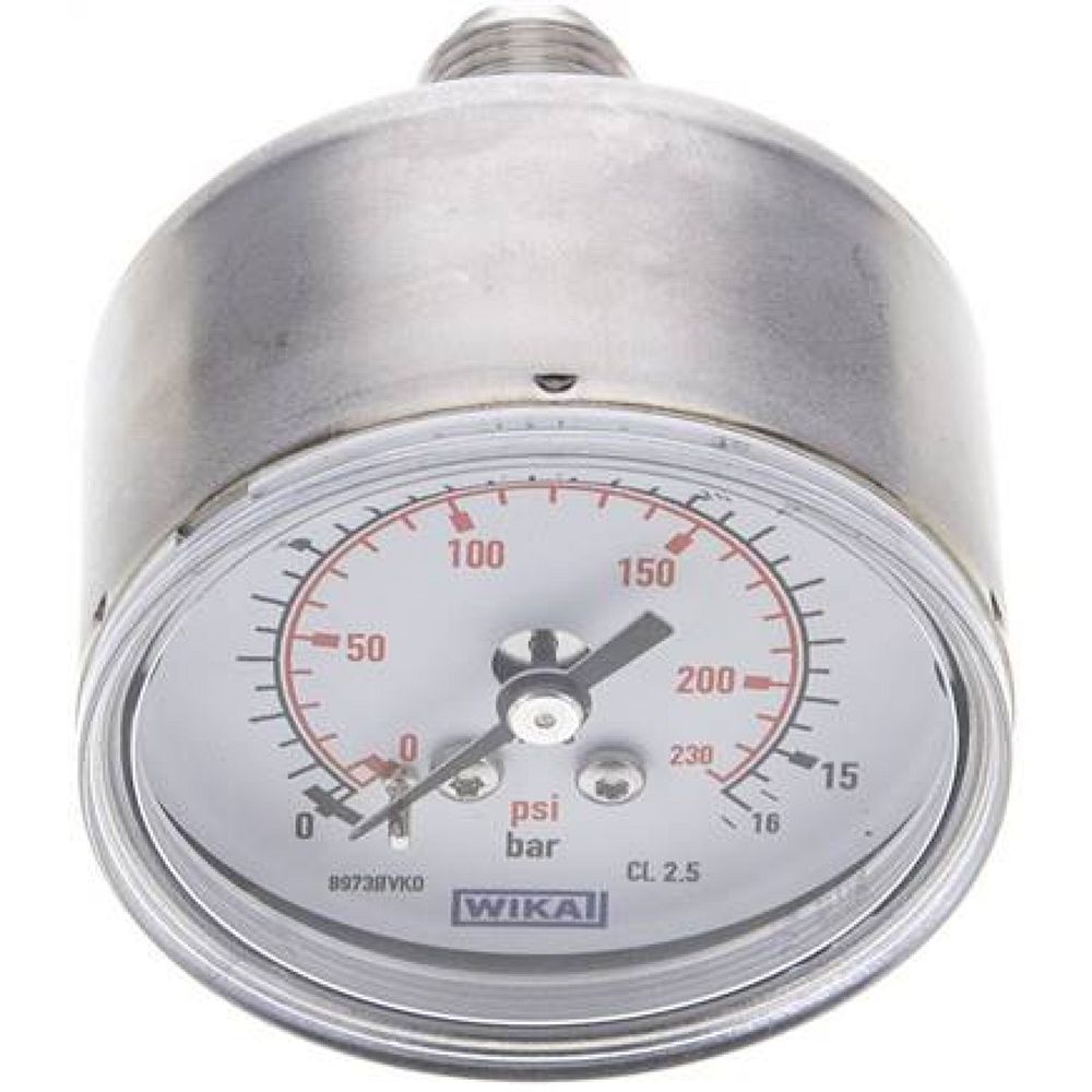 Wika MW 1650 ES ES-Manometer waagerecht, 50mm, 0-16 bar, G 1/4"