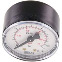Wika MW 1650 ST Manometer waagerecht (ST/Ms), 50mm, 0-16 bar, G 1/4"