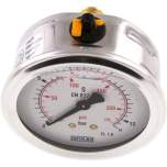 Wika MW 1663 GLY CR Glycerin-Manometer waagerecht (CrNi/Ms),63mm, 0-16bar