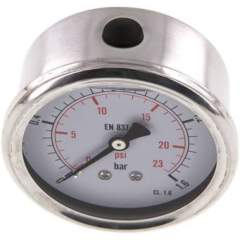 MW 1,663 GLY CRE Glycerin-Manometer waagerecht (CrNi/Ms),63mm, 0-1,6bar