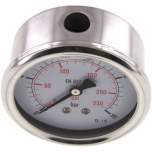 MW 1663 GLY CRE Glycerin-Manometer waagerecht (CrNi/Ms),63mm, 0-16bar