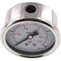 MW 1663 GLY CRE Glycerin-Manometer waagerecht (CrNi/Ms),63mm, 0-16bar