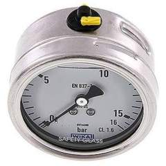 Wika MW 1663 GLY ES Chemie-Glycerin-Manometer waagerecht, 63mm, 0-16bar