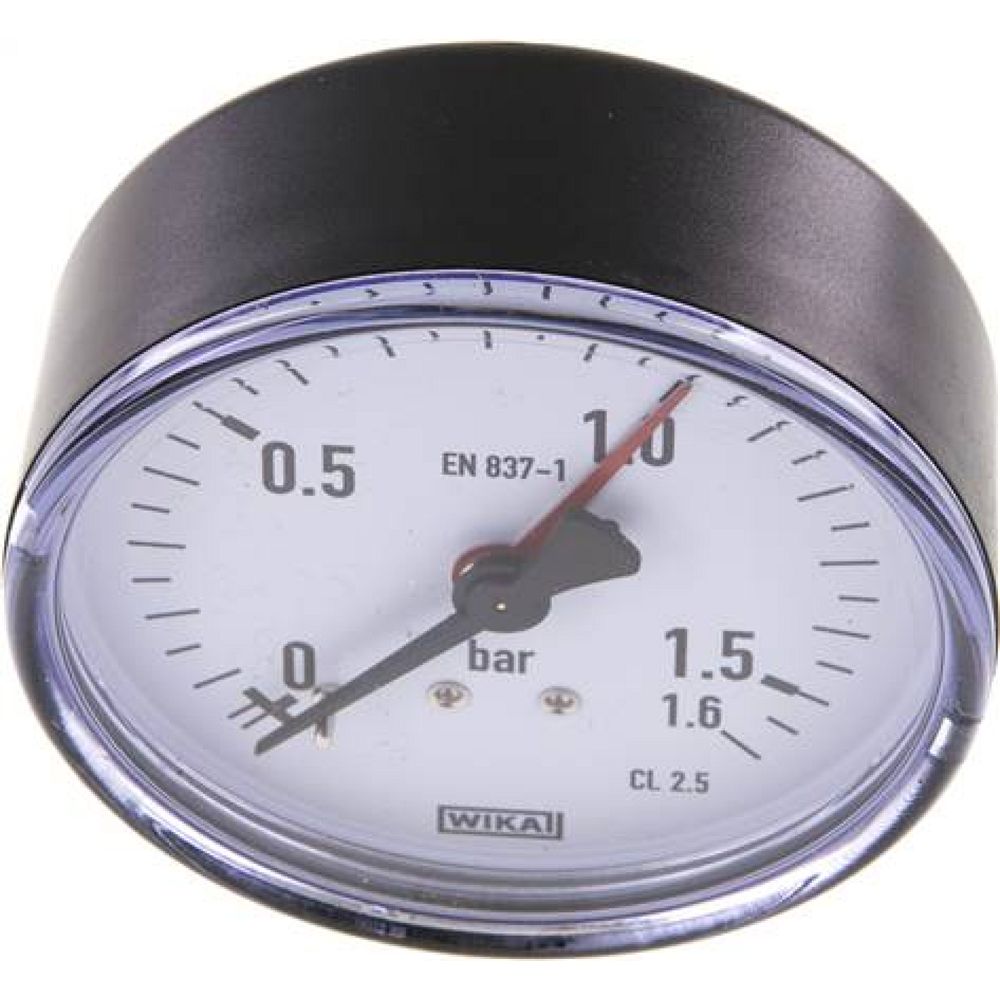 Wika MW 1,680 Manometer waagerecht, 80mm, 0-1,6 bar