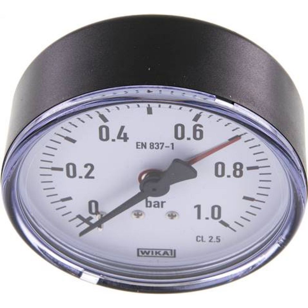 Wika MW 180 Manometer waagerecht, 80mm, 0-1 bar