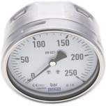 Wika MW 250100 CR Manometer waagerecht (CrNi/Ms), 100mm, 0-250 bar