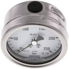 Wika MW 25063 ES Chemie-Manometer waagerecht, 63mm, 0-250 bar