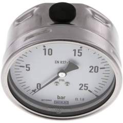 Wika MW 25100 ES Chemie-Manometer waagerecht, 100mm, 0-25 bar