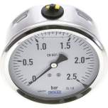 Wika MW 2,5100 GLY CR Glycerin-Manometer waagerecht (CrNi/Ms),100mm, 0-2,5bar