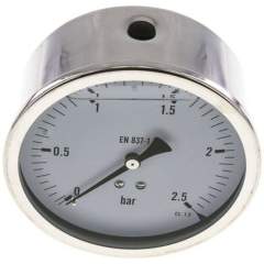 MW 2,5100 GLY CRE Glycerin-Manometer waagerecht (CrNi/Ms),100mm, 0-2,5bar