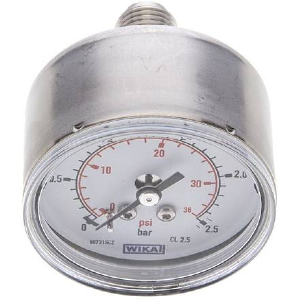 Wika MW 2,550 ES ES-Manometer waagerecht, 50mm, 0-2,5 bar, G 1/4"