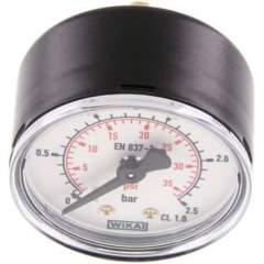 Wika MW 2,550 ST Manometer waagerecht (ST/Ms), 50mm, 0-2,5 bar, G 1/4"