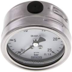 Wika MW 2563 ES Chemie-Manometer waagerecht, 63mm, 0-25 bar