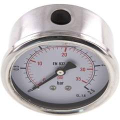 MW 2,563 GLY CRE Glycerin-Manometer waagerecht (CrNi/Ms),63mm, 0-2,5bar