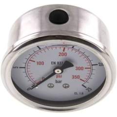 MW 2563 GLY CRE Glycerin-Manometer waagerecht (CrNi/Ms),63mm, 0-25bar