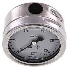 Wika MW 2563 GLY ES Chemie-Glycerin-Manometer waagerecht, 63mm, 0-25bar