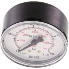 Wika MW 40063 ST Manometer waagerecht (ST/Ms), 63mm, 0-400 bar, G 1/4"