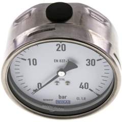 Wika MW 40100 ES Chemie-Manometer waagerecht, 100mm, 0-40 bar