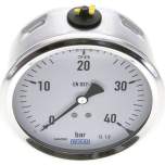 Wika MW 40100 GLY CR Glycerin-Manometer waagerecht (CrNi/Ms),100mm, 0-40bar