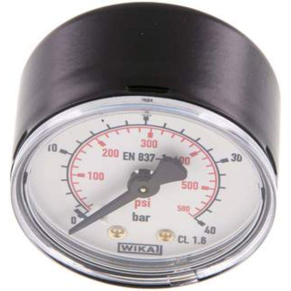 Wika MW 4050 ST Manometer waagerecht (ST/Ms), 50mm, 0-40 bar, G 1/4"