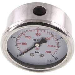 MW 4063 GLY CRE Glycerin-Manometer waagerecht (CrNi/Ms),63mm, 0-40bar