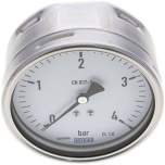 Wika MW 4100 CR Manometer waagerecht (CrNi/Ms), 100mm, 0-4 bar