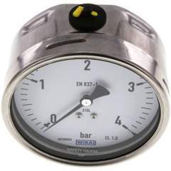 Wika MW 4100 ES Chemie-Manometer waagerecht, 100mm, 0-4 bar