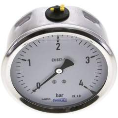 Wika MW 4100 GLY CR Glycerin-Manometer waagerecht (CrNi/Ms),100mm, 0-4bar