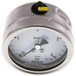 Wika MW 463 ES Chemie-Manometer waagerecht, 63mm, 0-4 bar