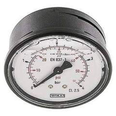 Wika MW 463 GLY Glycerin-Manometer waagerecht (KU/Ms), 63mm, 0-4 bar